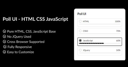 POLL UI HTML CSS JAVASCRIPT