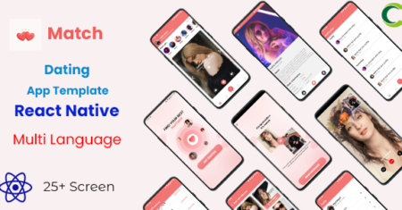 Modelo de aplicativo de namoro em React Native |  Modelo de aplicativo de criação de correspondências |  Combine