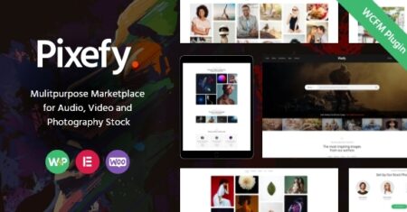 Pixelfy |  Tema do mercado de fotografia multiuso + plug-in WCFM