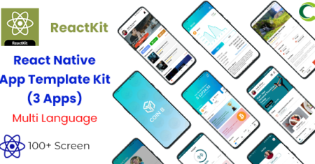 ReactKit – Kit de modelo de aplicativo nativo do React – 3 aplicativos