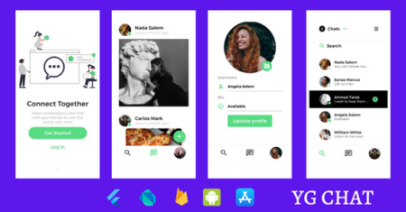 YGChat – Aplicativo de bate-papo e chamada |  Aplicativo Flutter para Android e iOS