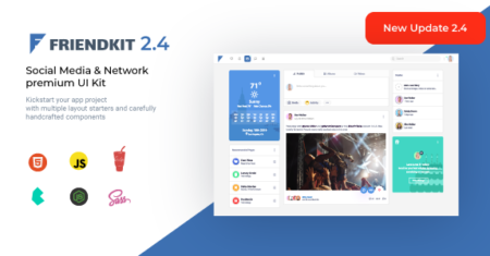 Friendkit – Kit de interface do usuário de mídia social