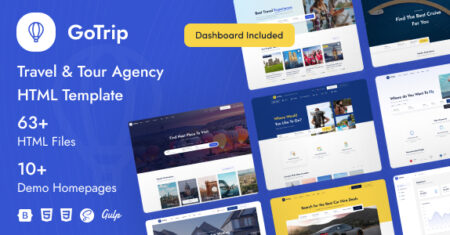 GoTrip – Modelo HTML de agência de viagens e turismo