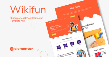 Wikifun – Kit de modelo Elementor para escola de jardim de infância