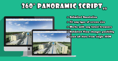 Script panorâmico de 360° multiuso baseado em WebGL