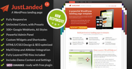 JustLanded – página de destino do WordPress