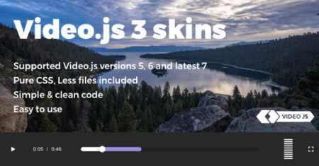 Pacote exclusivo de 3 skins do Video.js