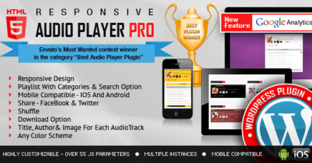 Plugin Responsive HTML5 Audio Player PRO WordPress