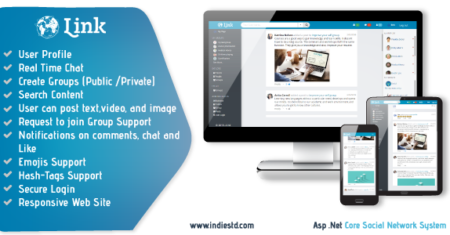Sistema de rede social Link .NET Core (v4.4)