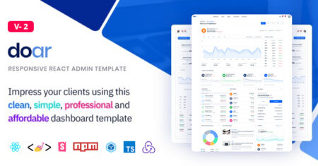 Doar – React Admin Template com Dashboard UI KIT