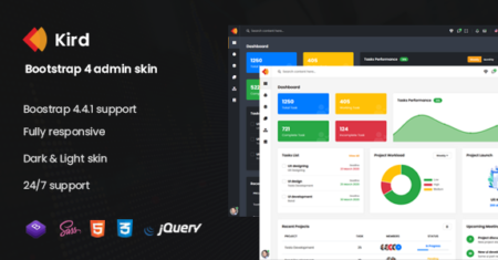 Kird – Bootstrap 4 Admin Skin