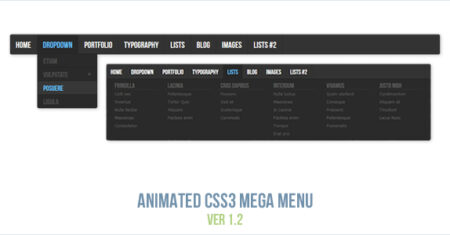 Mega Menu CSS3 Animado