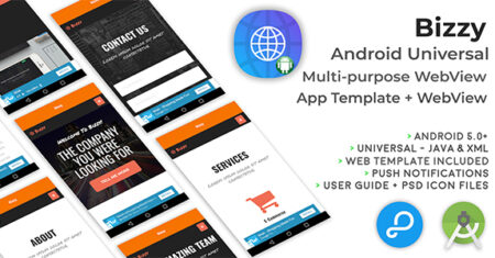 Bizzy |  Aplicativo WebView multifuncional para Android + site