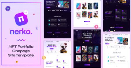 Nerko – Modelo Onepage de Portfólio NFT