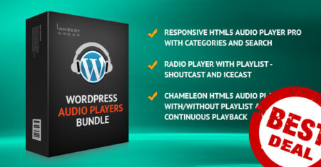 Pacote de plug-ins WordPress de players de áudio HTML5