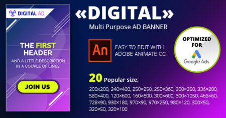 «DIGITAL» BANNER ANÚNCIO MULTIFUNCIONAL |  Adobe Animate CC