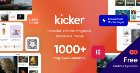 Kicker – Tema WordPress de Revista de Blog Multiuso + Gutenberg