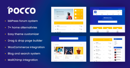 Pocco – bbPress Forum & Blog WordPress Tema