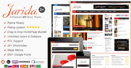 Jarida – Notícias WordPress Responsivas, Revista, Blog
