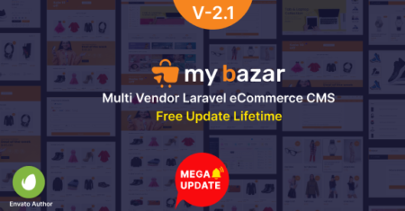 My Bazar- Site de comércio eletrônico Laravel de vários fornecedores CMS PHP Scripts