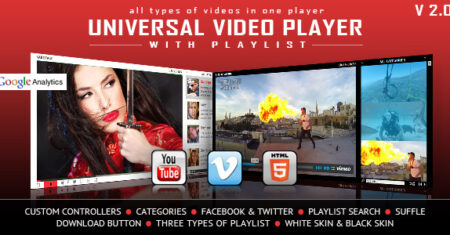 Universal Video Player – YouTube/Vimeo/auto-hospedado