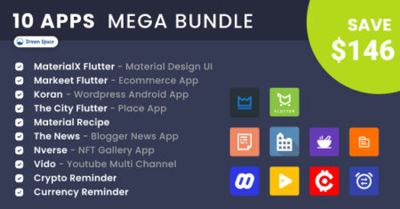 Android Mega Bundle – 10 modelos de aplicativos premium