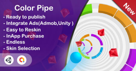 Color Pipe -Ultra Casual (Full Unity+Admob+InApp)