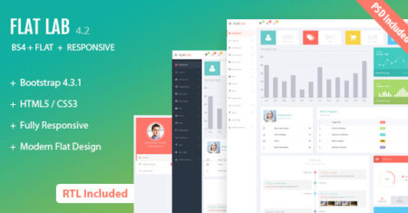 FlatLab – modelo de administração responsivo Bootstrap 4