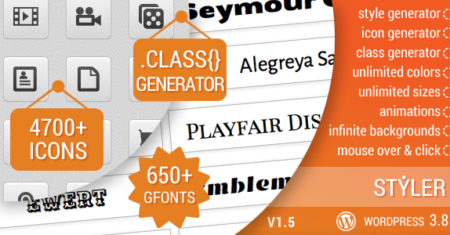 Styler – Gerador de Ícones, Fontes e CSS para WP