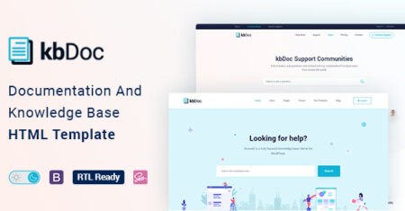 kbdoc – Modelo HTML5 de documentação e base de conhecimento com fórum de helpdesk