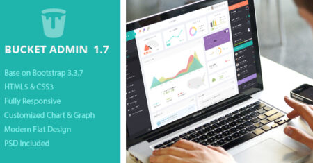 Bucket Admin Bootstrap 3 Painel Responsivo Flat