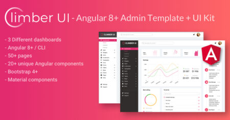 Climber UI – Angular 9+ admin template + UI Kit