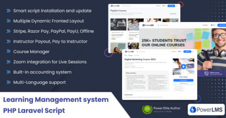 PowerLMS – PHP Laravel Learning Management System Script