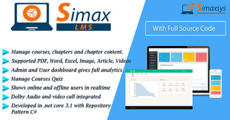 Simax LMS – Aplicativo de gerenciamento de aprendizagem em Dot Net Core