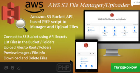 AWS S3 File Manager and Uploader – S3 Bucket API baseado em PHP Script