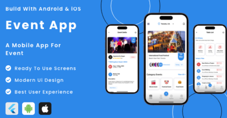 Aplicativo de evento – modelo de aplicativo móvel Flutter