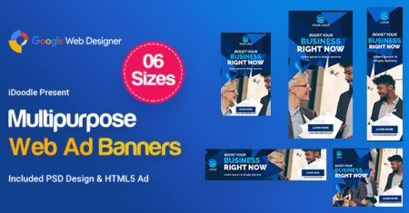 Banners multifuncionais Anúncio HTML5 D73 – GWD e PSD