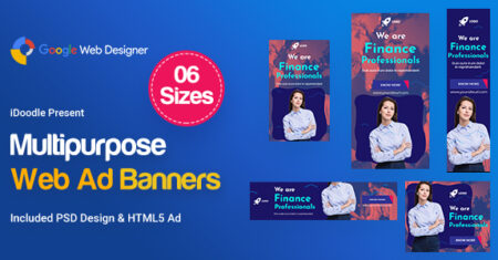 Banners multifuncionais HTML5 D70 – GWD e PSD