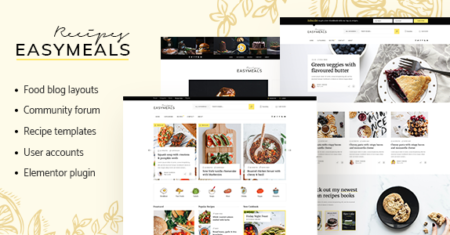 EasyMeals – Tema WordPress do blog de culinária