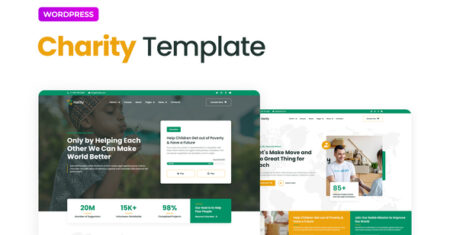 Harity – Kit de modelo Elementor de caridade para arrecadação de fundos