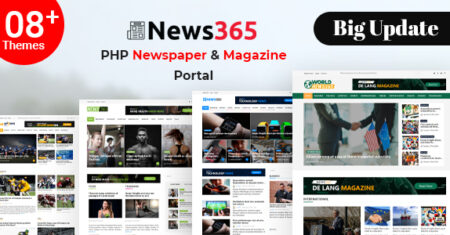 News365 – Blog de revista PHP Newspaper Script com jornal em vídeo