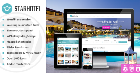 Starhotel – Tema WordPress de hotel