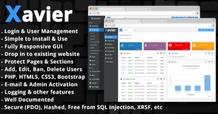 Xavier – Script de login PHP e painel de administração de gerenciamento de usuários