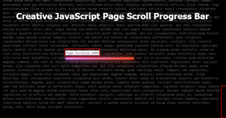 Barra de progresso de rolagem da página JavaScript criativa