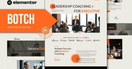 Botch – Kit de modelo Elementor de coaching de negócios