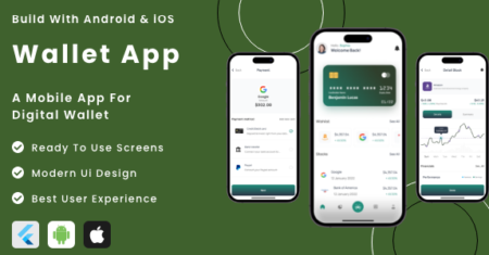 Aplicativo Wallet – modelo de aplicativo móvel Flutter
