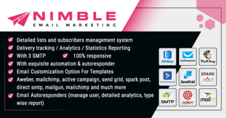 Aplicativo da Web Nimble Bulk Email Marketing para empresas – PHP Laravel Script