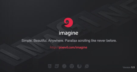 Imagine – efeitos de rolagem paralaxe e animações paralaxe