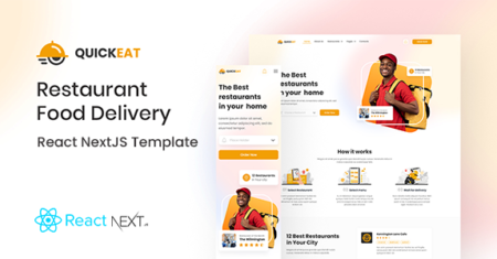 QuickEat – modelo React Food Delivery NextJS