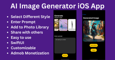 Aplicativo iOS do gerador de imagens AI